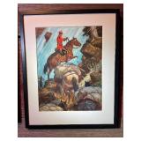 Set of 5 Arnold Friberg Canadian Mountie Art Prints in Frames