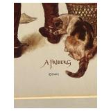 Set of 5 Arnold Friberg Canadian Mountie Art Prints in Frames