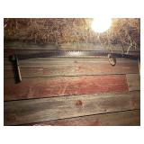 Vintage Two-Man Crosscut Saw and Wooden Herb Chopper Set