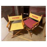 Set of 2 Vintage Wooden Director