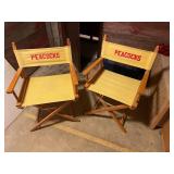 Set of 2 Vintage Wooden Director