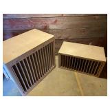 Set of 2 Wooden Storage Racks with Vertical Dividers