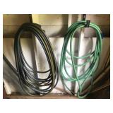 Set of 2 Garden Hoses Black and Green