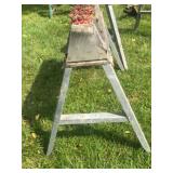 Pair of Foldable Metal Sawhorses with Paint Residue