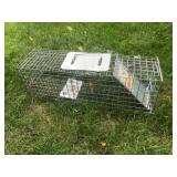 Metal Live Animal Trap Cage with Spring-Loaded Door