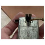 Vintage Western Germany Lock with Key and Black Leather Wallet