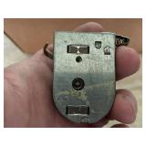 Vintage Western Germany Lock with Key and Black Leather Wallet