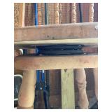 Wooden Swivel Bar Stool with Spindle Back