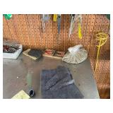 Garage Tool and Hardware Lot with Hand Tools, Garden Tools, and Accessories