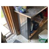 Husky Stainless Steel Workbench with Shelf - CONTENTS NOT INCLUDED - SEE PREVIOUS LOTS