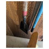 Collection of Shovels, Garden Tools, and Oscillating Sprinkler