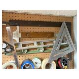 Assorted Measuring Tools, Levels, Protractors and Tape Collection