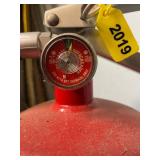 Garage Tool Lot with Fire Extinguisher, Hand Saws, Duster and Miscellaneous Items