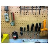 Assorted Hand Tools Collection Including Hammers, Screwdrivers, and Saws