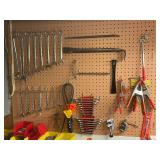 Collection of Hand Tools Including Wrenches, Pliers, Pry Bars and More
