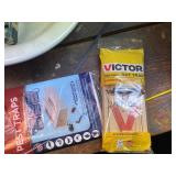 Mixed Garage and Pest Control Lot with Rat Trap, Cable Ties, Bowl, and Garden Fork