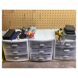 Workshop Storage Drawer Set with Hand Tools, Drill Bits, and Accessories