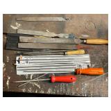Assorted Hand Tools and Metal Files Set