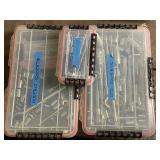 Assorted Socket Sets in Plastic Organizers - Metric, Standard, and Small Sockets