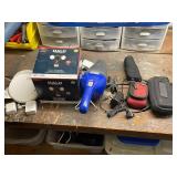 Mixed Lot: LED Floodlights, Handheld Vacuum, Cases, and Chargers