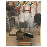Vintage Duck Handle Fireplace Tool Set with Stand