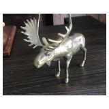 Solid Brass Moose Figurine from Happy Peasant Gallery