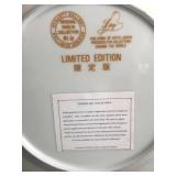 Limited Edition Dynasty Gallery Chokin Art Plate Ruffed Grouses 24KT Gold Rim