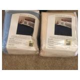Pair of Unopened Vellux Twin Blankets Blue and Beige
