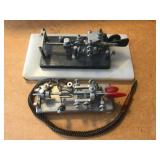 Set of 2 Morse Code Telegraph Keys VIBROPLEX and Vintage Steel Paddle