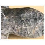 Carved Stone Seal Figurine Signed by Eddie Omnik