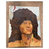 Set of 5 Original Native American Portrait Paintings on Canvas