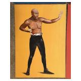 Set of 4 Hand-Painted Boxer Portraits on Canvas