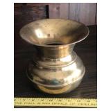 Vintage Brass Spittoon with Flared Rim