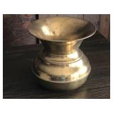 Vintage Brass Spittoon with Flared Rim