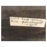 Hand-Carved Vermont Birch Wood Bird Figurine