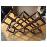 Wooden Folding Wine Rack Bottle Holder
