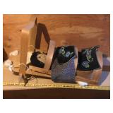 Handcrafted Wooden Doll Cradle with Doll and Embroidered Quilt