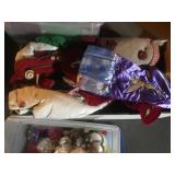 Large Collection of Holiday and Christmas Decorations in Storage Totes