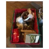 Large Collection of Holiday and Christmas Decorations in Storage Totes