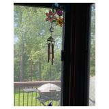 Stained Glass Butterfly Flower Wind Chime Sun Catcher