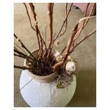 Decorative Textured Vase with Dried Branch Arrangement