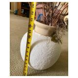 Decorative Textured Vase with Dried Branch Arrangement