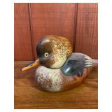 Hand-Carved Swan Quarter Duck Decoy Signed by Artist