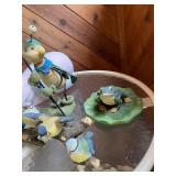 Garden Decor Figurine Collection with Cat, Bee, Birds and Frog
