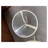 Set of 2 Round Glass Top Outdoor Patio Tables