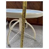 Set of 2 Round Glass Top Outdoor Patio Tables