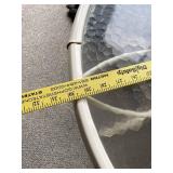 Set of 2 Round Glass Top Outdoor Patio Tables