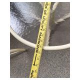 Set of 2 Round Glass Top Outdoor Patio Tables