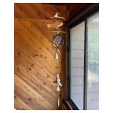 Decorative Hanging Mobile with Fish, Bird, and Shells