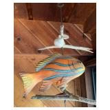 Decorative Hanging Mobile with Fish, Bird, and Shells